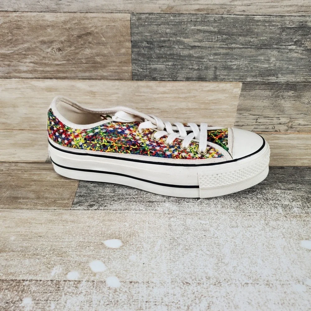 Converse Chuck Taylor All Star Lift Ox Womens Shoes Sz 7 Multi Platform Sneakers
